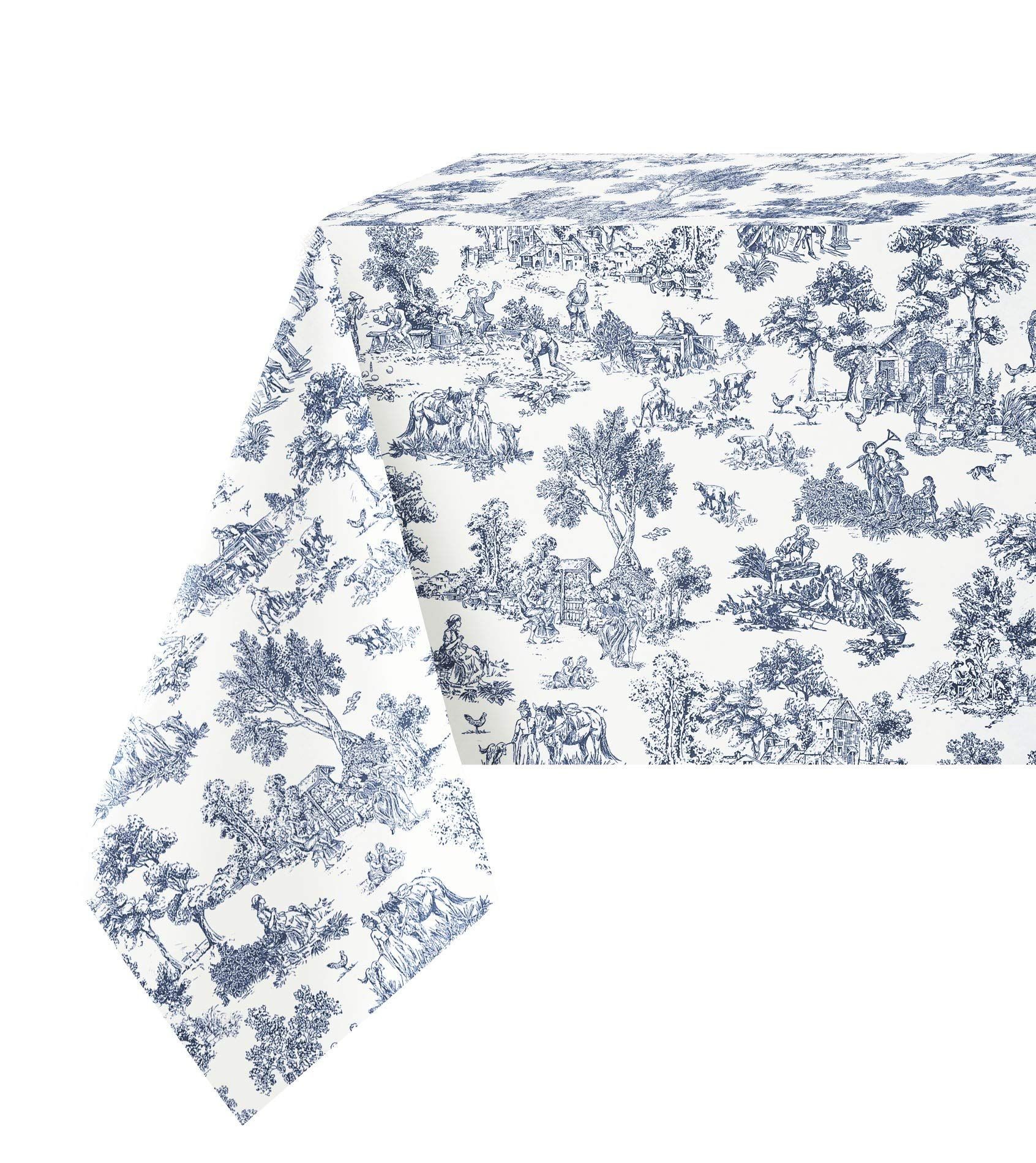 Mantel Toile De Jouy Azul